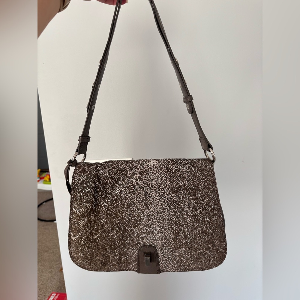 Badgley Mishka Gray taupe Speckled Shoulder Bag